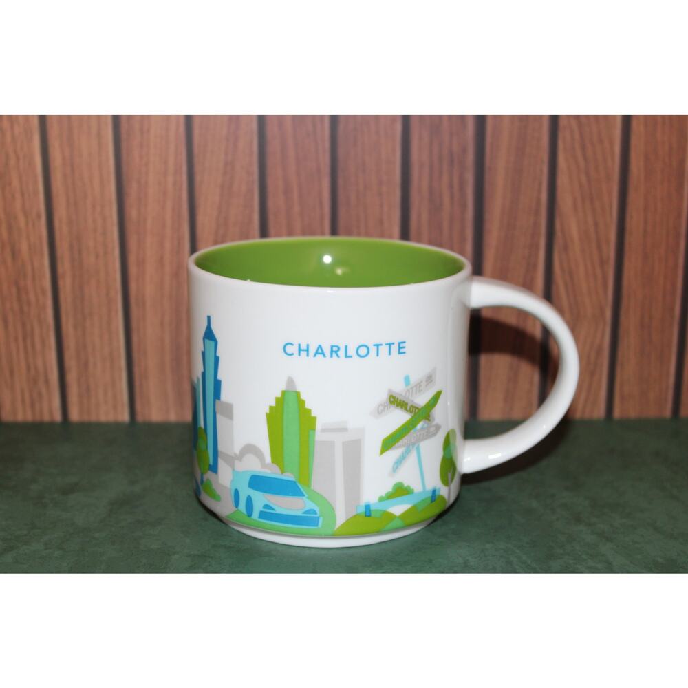 Starbucks Charlotte NC You Are Here Coffee Mug 14oz EUC